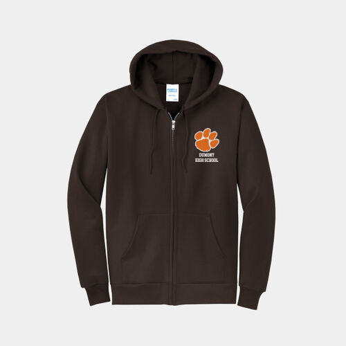 Embroidered Core Fleece Full Zip Hooded Sweatshirt Thumbnail